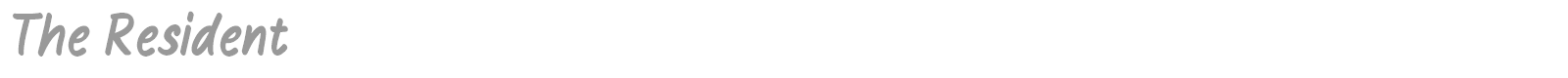 The Resident font preview